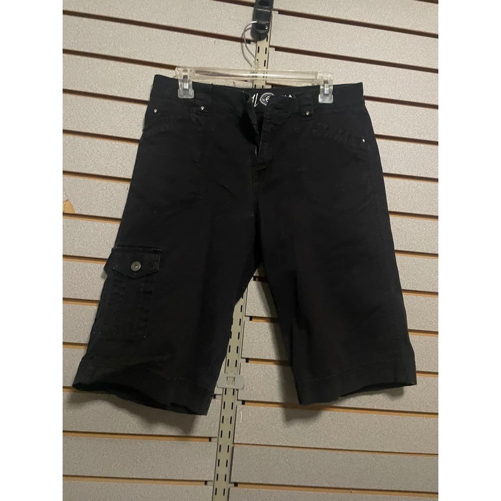 Ethyl‎ Classic Black Cargo Shorts Women's Size 10 Knee Length Casual Utility